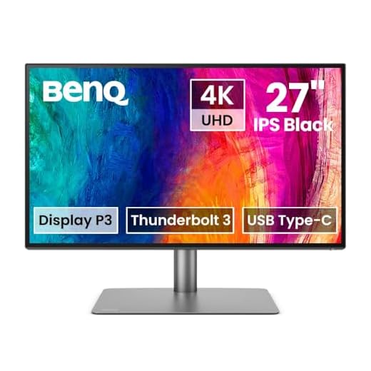 BenQ PD2725U Designer Monitor (AQCOLOR Technology, 27 Zoll, 4K UHD, P3 Wide Color, Thunderbolt 3, DisplayHDR 400, KVM, Kompatibel mit MacBook Pro M1/M2)