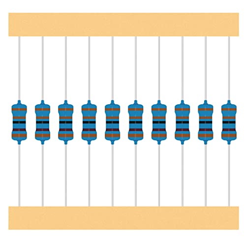 ALLECIN Kit de Resistor de 25 Valores 1/2 W de 1 Ohm A 1 M Ohm 1/2 Watt 1% Variedade de Resistores d