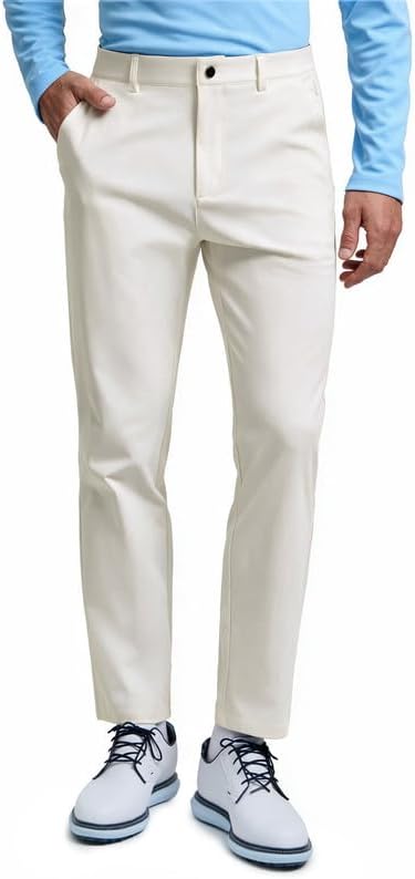 Men's Golf Pants, Dress-Look Knit Stretch | Double-Knit Stretch Fabric, Dress-Pant Look, 30/32/34 Inseams, Gripper Waistband, Secure 5-Pocket Storage