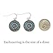 Blue Mandala Earrings for Women - Handmade
