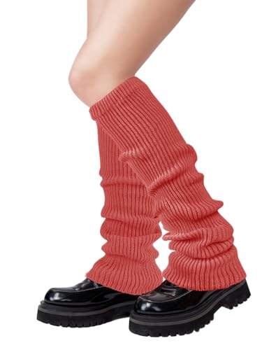 Image of v28 Leg Warmers - 20 inch Women Girls Knit Soft Socks for Warm,Aerobics Balet Fitness Yoga Y2K Casual,Available in 1 /2 /3 Pairs