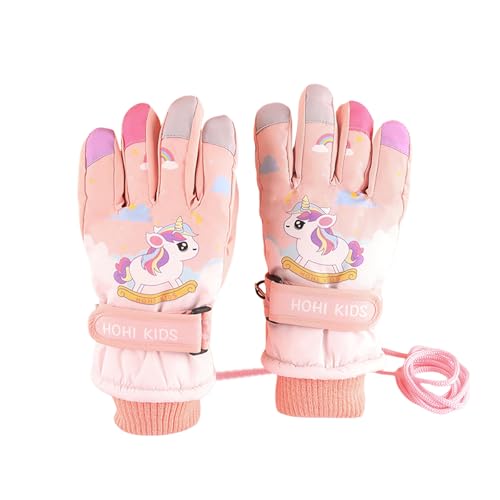 Image of RARITYUS Kids Cute Unicorn Gloves Waterproof Winter Ski Fleece Lined Snow Glove Thermal Warm Mittens for 3-9 Boys Girls