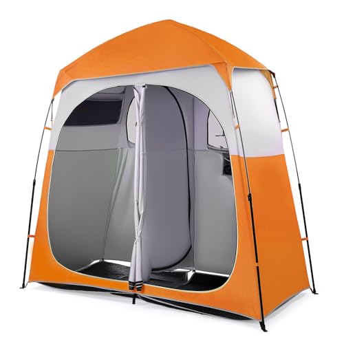 VINGLI tienda de ducha instantánea para 2 personas, 7.5 pies, con bolsa de transporte, privacidad para cambiarse, ideal para camping y uso portátil