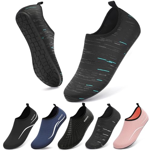 Image of Sixspace Water Shoes for Women Men Aqua Socks Swim Shower Beach Barefoot Pool Quick-Dry Non Slip Lake Surf