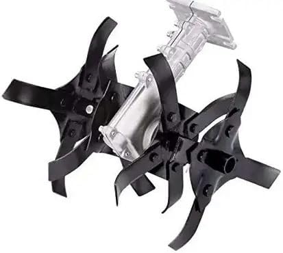 Round Tiller/Weeder Attachment, Heavy Duty Cultivator for Brush Cutter, 28 mm, 9 Spline