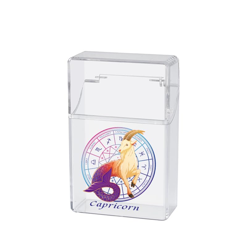 Cigarette Case Box for 85mm King Size 20pcs Transparent Cigarette Display Holder Transparent Portable Case for Men Women (Cancer)