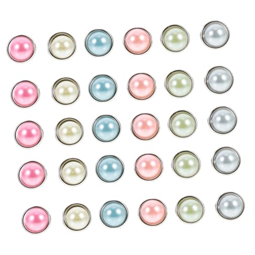 Housoutil Alloy Paper Fasteners 50 Pcs Mini Brads Easy Apply Remove for Crafts Random
