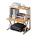 HMBB SCEGLIA Desktop decorativo indipendente, scaffale per stampanti, ufficio Desktop Desktop Storage 1/2 Strati Staffa Staffa Organizzatore di stoccaggio multifunzione (Colore: Brown, Dimensione: 60x
