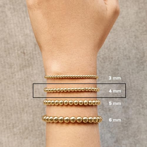 18K Gold Birthstone Pisa Stretch Bracelet with Cubic Zirconia Stones for Women, Gold Plated Sterling Silver2