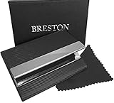 [page_title]-Breston Premium Visitenkarten Etuis I Abgerundete Kanten & Äußerst Hochwertig I Visitenkartenetui mit Magnetverschluss aus Metall und PU Leder I Etui Visitenkarten (Schwarz - Urban)