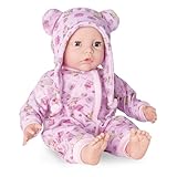 Bebê Reborn New Born Boneca com Pijama, Mamadeira Mágica e Chupeta, com Chaveiro de Unicórnio