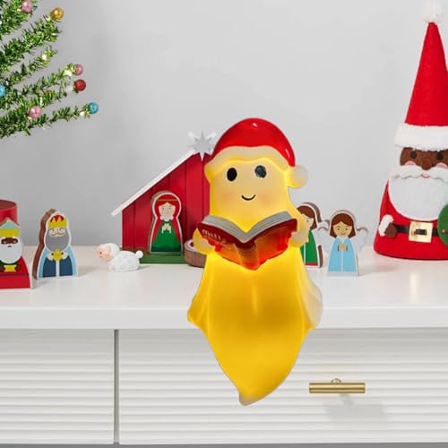 Estatua de fantasma con luz para lectura y decoración navideña de dormitorio 7