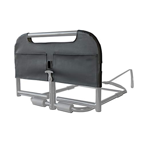 Stander Large Pouch Accessory, Bedside Storage Caddy with Compartments for Easy Access Storage, 2-Pocket Organizer Pouch, Compatible with the Stander Prime Safety Bed Rail (Rail not included)