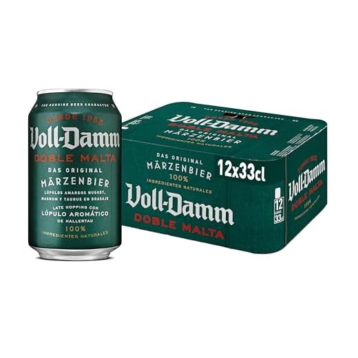 Voll-Damm | Cerveza Doble Malta | Toque Cítrico y Afrutado | Sabor Único | Espuma Consistente | Pack de 36 Latas x 33 cl