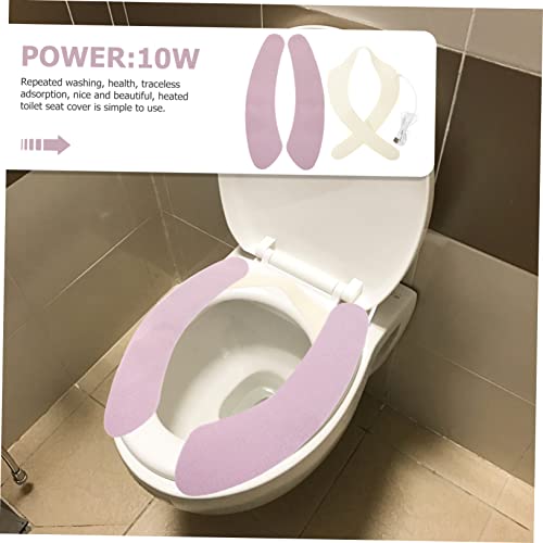 DOITOOL 5 Stücke Matte Kissen Beheizbare Badezimmerabdeckung Sitzdeckel Elektrisch Weiß Längliche Heizung Sitze Gepolstert Einfache Tank Toiletteninstallation Wärmerauflage Hause – Bild 5
