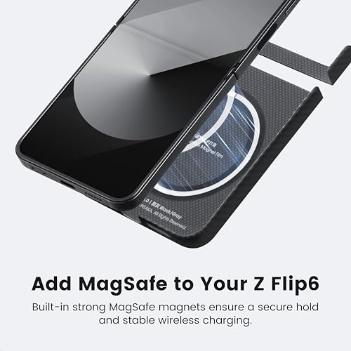Pitaka For Z Flip 6 Case, Slim & Light Magnetic Galaxy Z Flip 6 Case With A Case-Less Touch Feeling, 600D Aramid Fiber Made [Magez Case 5 thumb #4