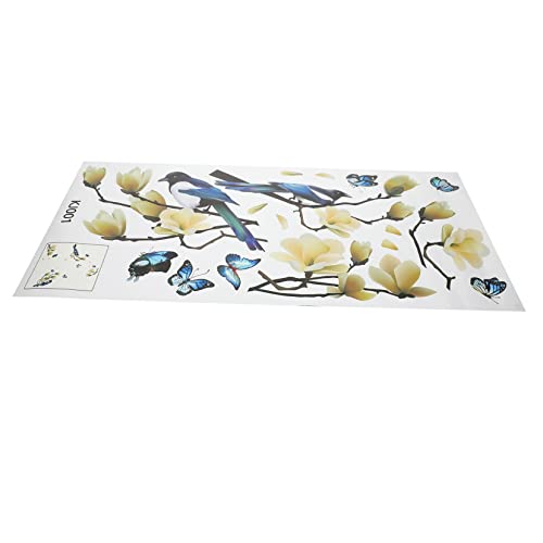 Autocollants de fenêtre statiques fleurs Cabilock pour une déco de printemps repositionnable