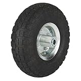 Ironton 10in. Knobby Pneumatic Tire, 4.10/3.50-4, 1 Bolt Hole, Model# XL10KNOPNEU