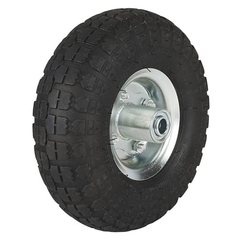 Ironton 10in. Knobby Pneumatic Tire, 4.10/3.50-4, 1 Bolt Hole, Model# XL10KNOPNEU