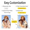 BELECO Fabric 10x10ft Custom Backdrop Personalized Backdrops Customize Backdrop with Picture Customized Background Banner for Party Decorations Gift for Birthday Wedding Graduation Valentine's Day