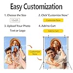 BELECO 10x8ft Fabric Custom Backdrop with Picture Logo Text Customize Your Design Personalized Background Customized Backdrop Banner Birthday Wedding Christmas Party Decoration Photoshoot Studio Prop - Image 5