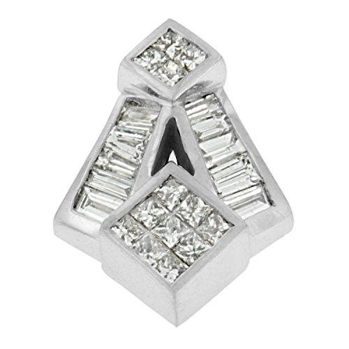Original Classics 14k White Gold 1 5/8ct TDW Princess-cut Diamond Mixed Shape Pendant Necklace (G-H, VS1-VS2)