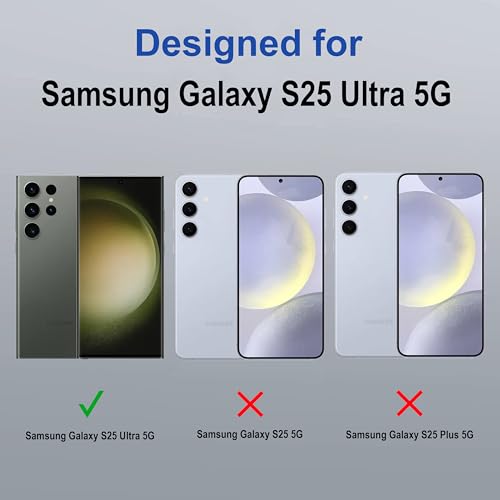 Image of amazon basics Back Case Cover for Samsung Galaxy S25 Ultra 5G | Magnetic Case with Built-in Metal Ring | Supports Mag-Safe Charger, Wallet & Car Mount | Shockproof Hybrid PC + TPU | Black