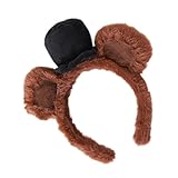 Diadema de orejas de oso marrón, adorable diadema, diadema de orejas de animales, para Halloween, convención, cosplay, fiesta, festival, carnaval, actuaciones