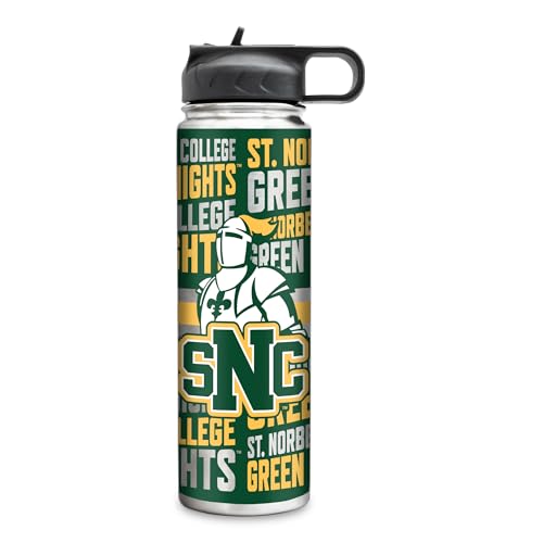 Rico Industries NCAA St. Norbert Green Knights Standard 22oz Stainless Steel Tumbler with Lid - Great For Coffee, Tea, Water or Cocktails