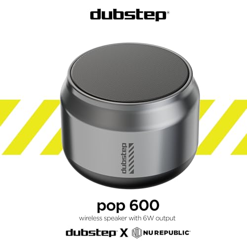 Image of Dubstep Pop 600 Wireless Speaker, 15 Hrs Playtime, 52mm Driver, TWS Pairing, 6W Output Bluetooth Speakers (Grey)