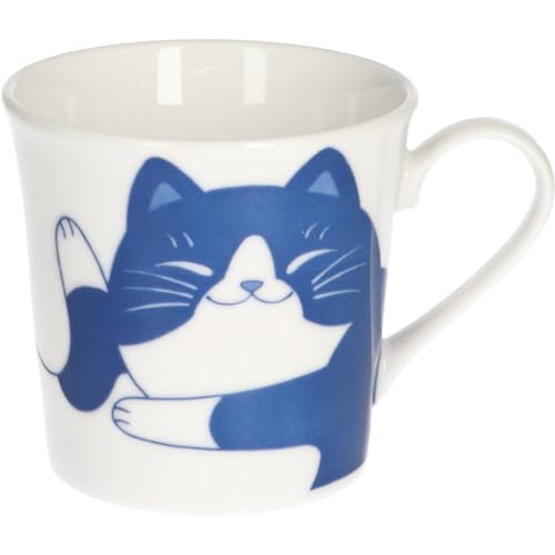 美濃焼 マグカップ コップ 軽量 約300ml 食洗機対応 レンジ対応 ハチワレ 日本製 133-61843