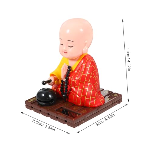 Figura Buda Monje Zen Solar 11x9x8.5 cm miniatura 2