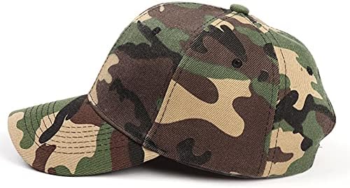 Men Women Camouflage Baseball Cap, Unisex Camo Sun Hat Adjustable Outdoor Hat for Sports Camping Fishing Traveling Tennis Golf