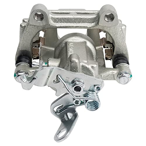 Image of TRQ Rear Brake Pad and Rotor Set Ceramic Solid Rotors Calipers