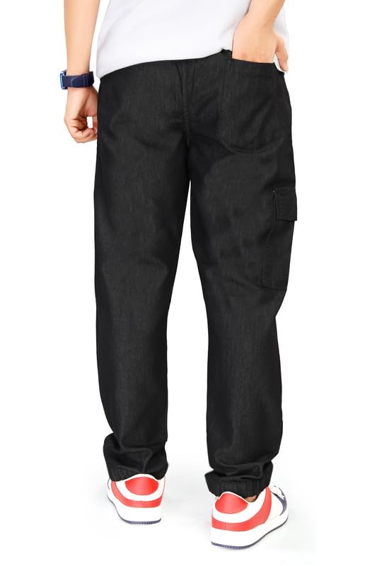 Image of Boys Cotton Basic Cargo Jogger Pants - Slim Fit - Available in L and XL