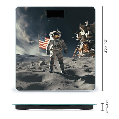 Báscula digital para baño con vidrio templado y pantalla LCD miniatura 2
