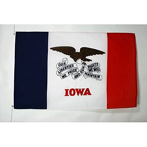 BANDIERA IOWA 150x90cm - BANDIERA STATO AMERICANO – USA - STATI UNITI 90 x 150 cm - AZ FLAG