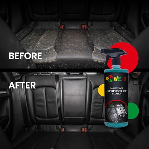 Image of WE-3 Car Interior Upholstery Cleaner - Restore Shine, Multi-Surface Stain Remover for Fabric, Vinyl, fiber, Rubber, Dashboard, Carpet, Roof, and Leather Surfaces (500ML)