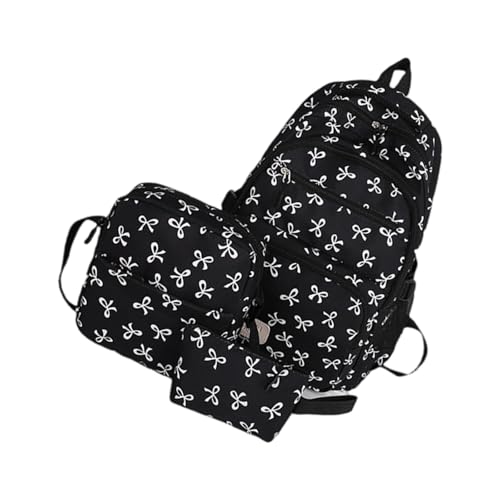 Mochilas universitarias de gran capacidad escolares con lazos juego de 3 piezas juvenil