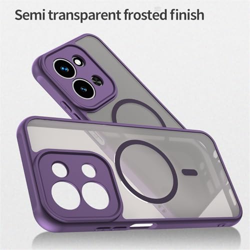 Image of Compatible with REDMI 15C (171mm) Case Cover,Compatible with MagSafe,Anti-Fall,Compatible with Xiaomi Poco C85 4G 25078PC3EE Cell Protective Phone Case Purple