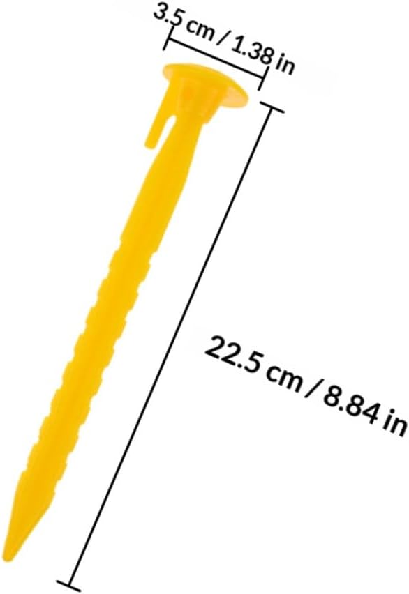 36pcs Plastic Camping Tent Stakes with Serrated Design, 23cm Heavy Duty Ground Pegs for Beach, Outdoor Shelter, Backpacking and Yard Anchoring