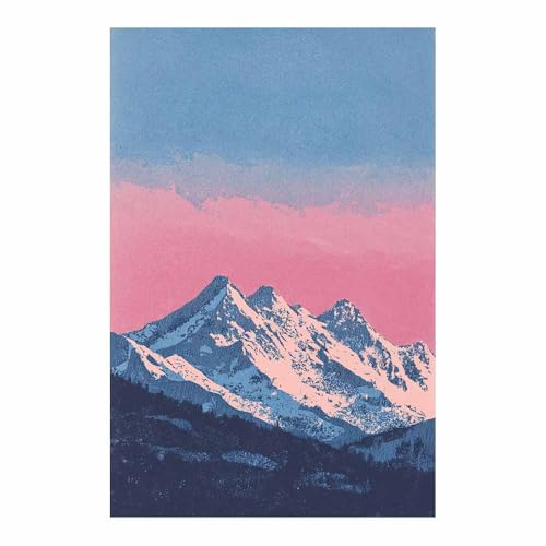 Toile montagne de neige déco salon 40x60cm tableau moderne