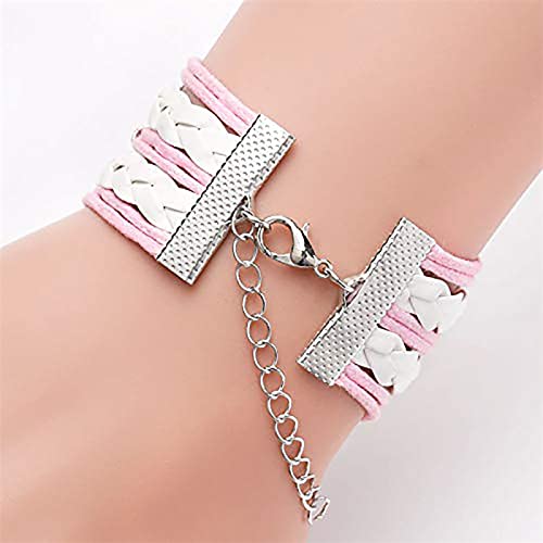 Swperp Demon Slayer Bracelet, Adjustable Gemstone Bracelet, Pink 18+5Cm7.1X1.96 Inch #TOP2