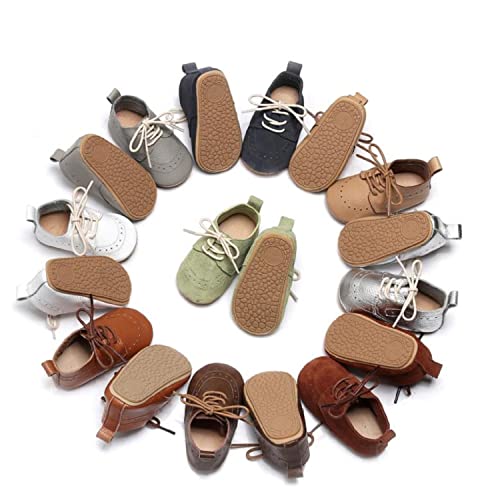 Greceen 225 Infant Baby Boys Girls Leather Loafers Comfort Oxford Dress Wedding Shoes First Walker Outdoor Shoes Crib Shoes 225 Brown 12 thumb #6