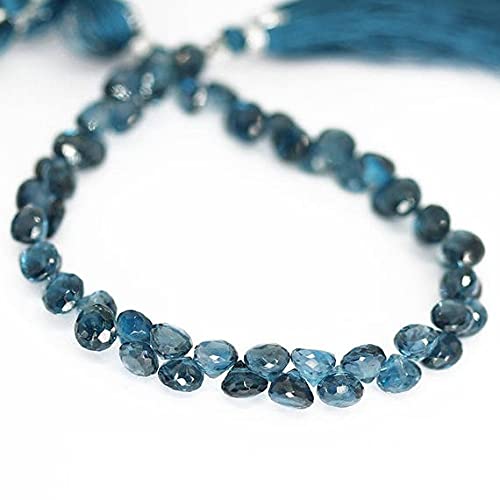 Topaze Blue London pour créer vos bijoux d'été, perles oignon facettées