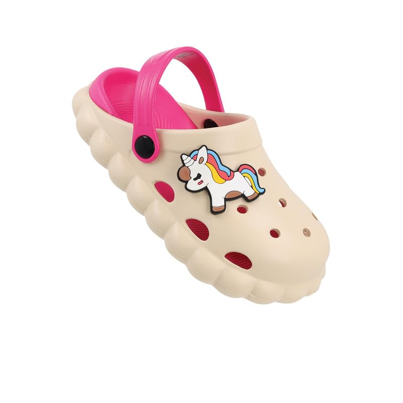 WALKAROO Clogs for Kids|Trendy|Lighht Weight and Comfortable|WK388 Beige Pink (B0DD3XF2YM) Amazon Price History, Amazon Price Tracker