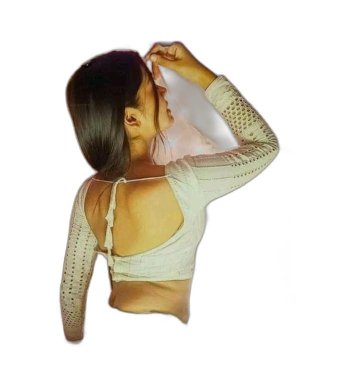 Hakoba Full Sleeve V New Readymade Blouse for Women|Style - 584 Women's Blouses & Shirts for The Size of - 32