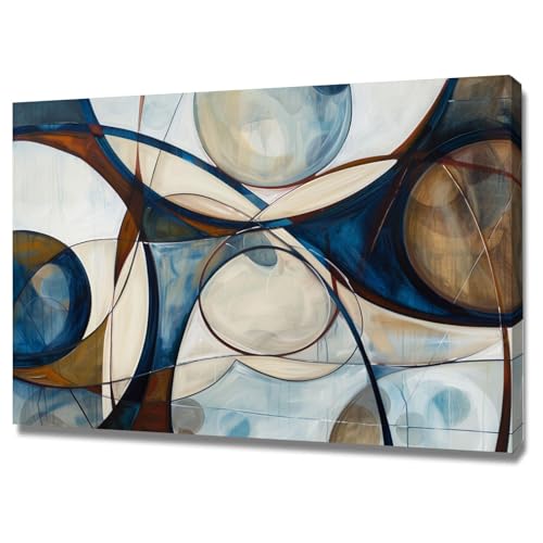Impression sur toile abstraite 60x80cm avec cadre moderne pour salon