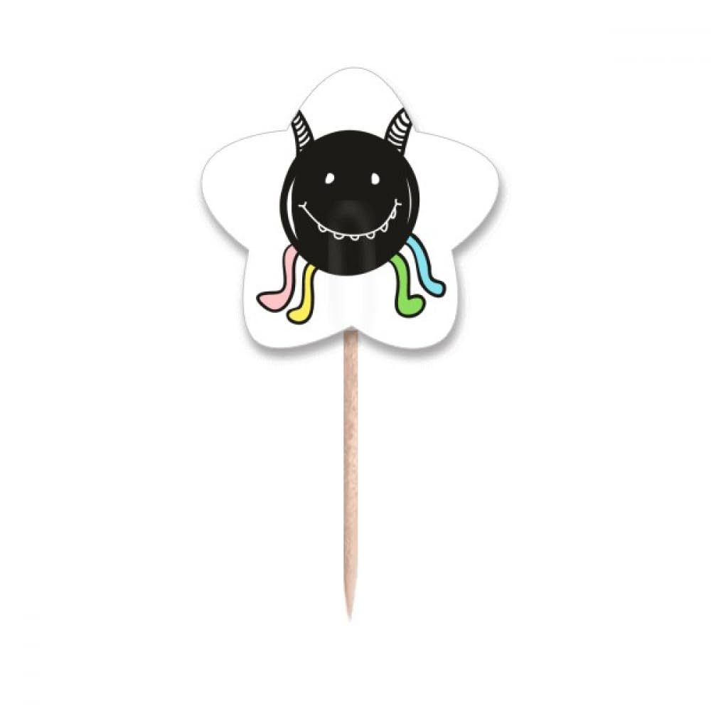 Cupcake picks univers et monstres rigolos avec pics en bois pour buffet