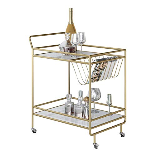 RFSHGIOP Carrito de almacenamiento moderno para comedor, coche, cesta de vino, cocina, hotel, postre, multifuncional, organizador de barra de té, estantes de metal, carrito de cocina